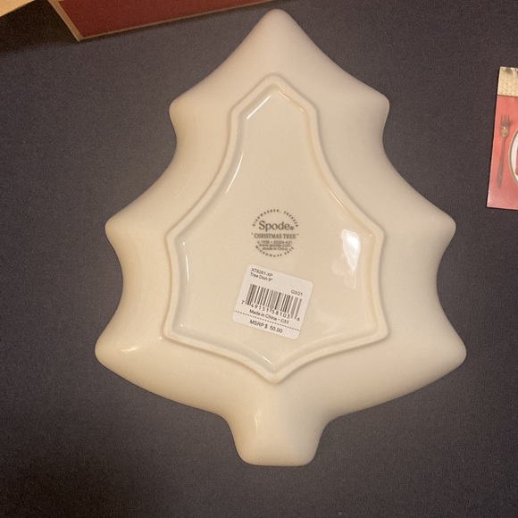 SPODE Christmas Tree Dish Spode Christmas Tree Shaped Dish Fine Earthenware - Picture 3 of 9